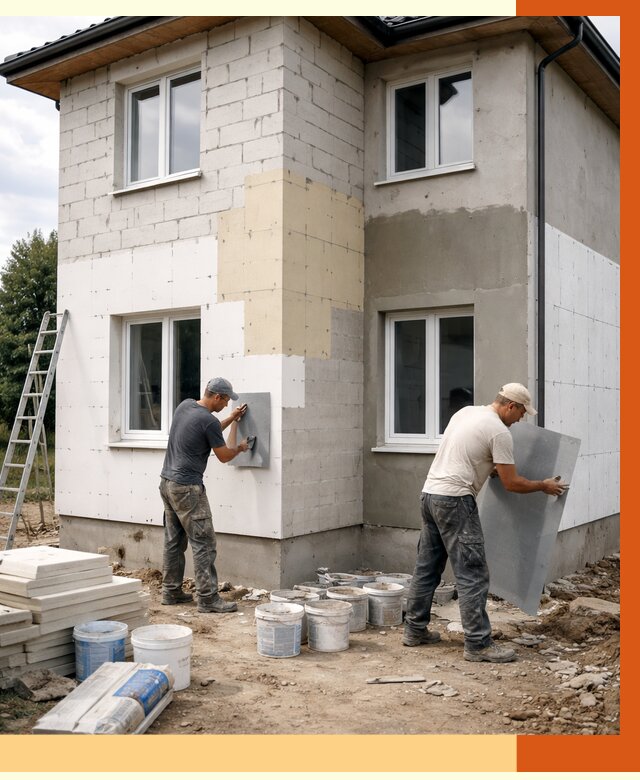 Утепление дома из газобетона в Красном Сулине от 4287 руб./м² — заказать у ТепломастерКрл